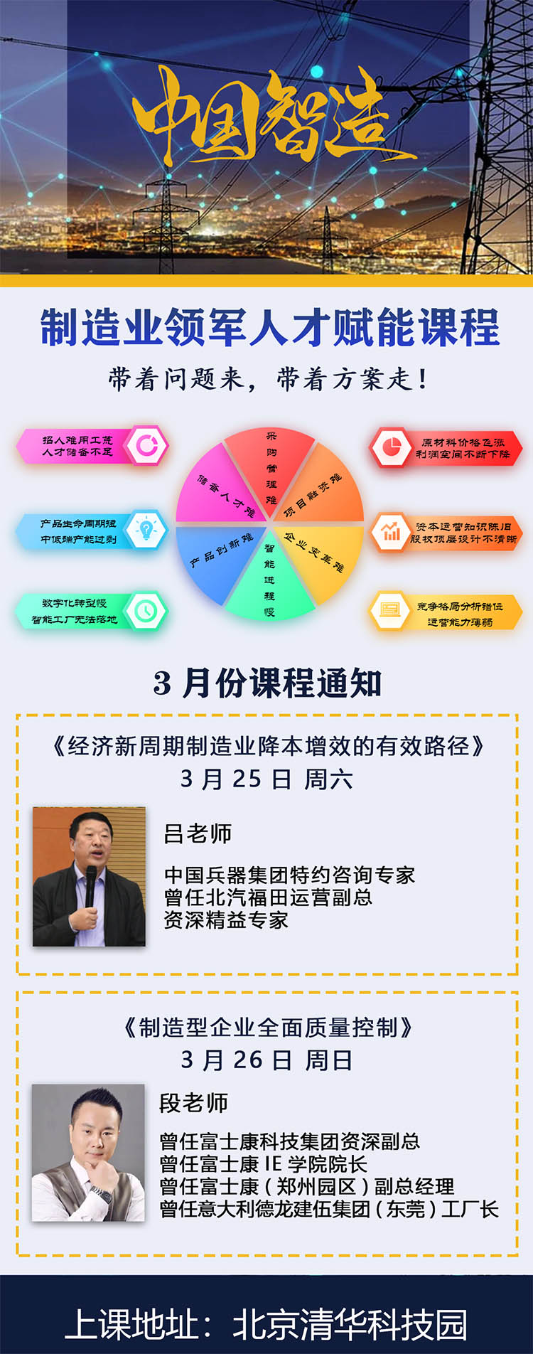 3月25-26日制造業(yè)領(lǐng)軍人才賦能課程課表