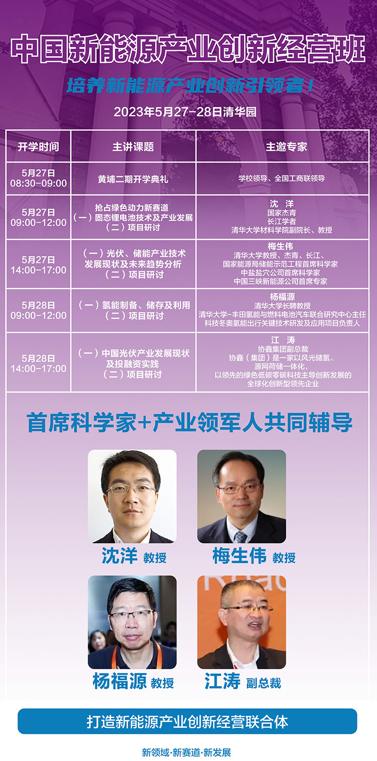5月27-28日新能源產(chǎn)業(yè)經(jīng)營(yíng)創(chuàng)新研修班黃浦二期開學(xué)